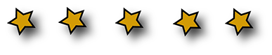 This image shows five gold stars and is diplayed above a quote taken from a review of the band given by a previous client.