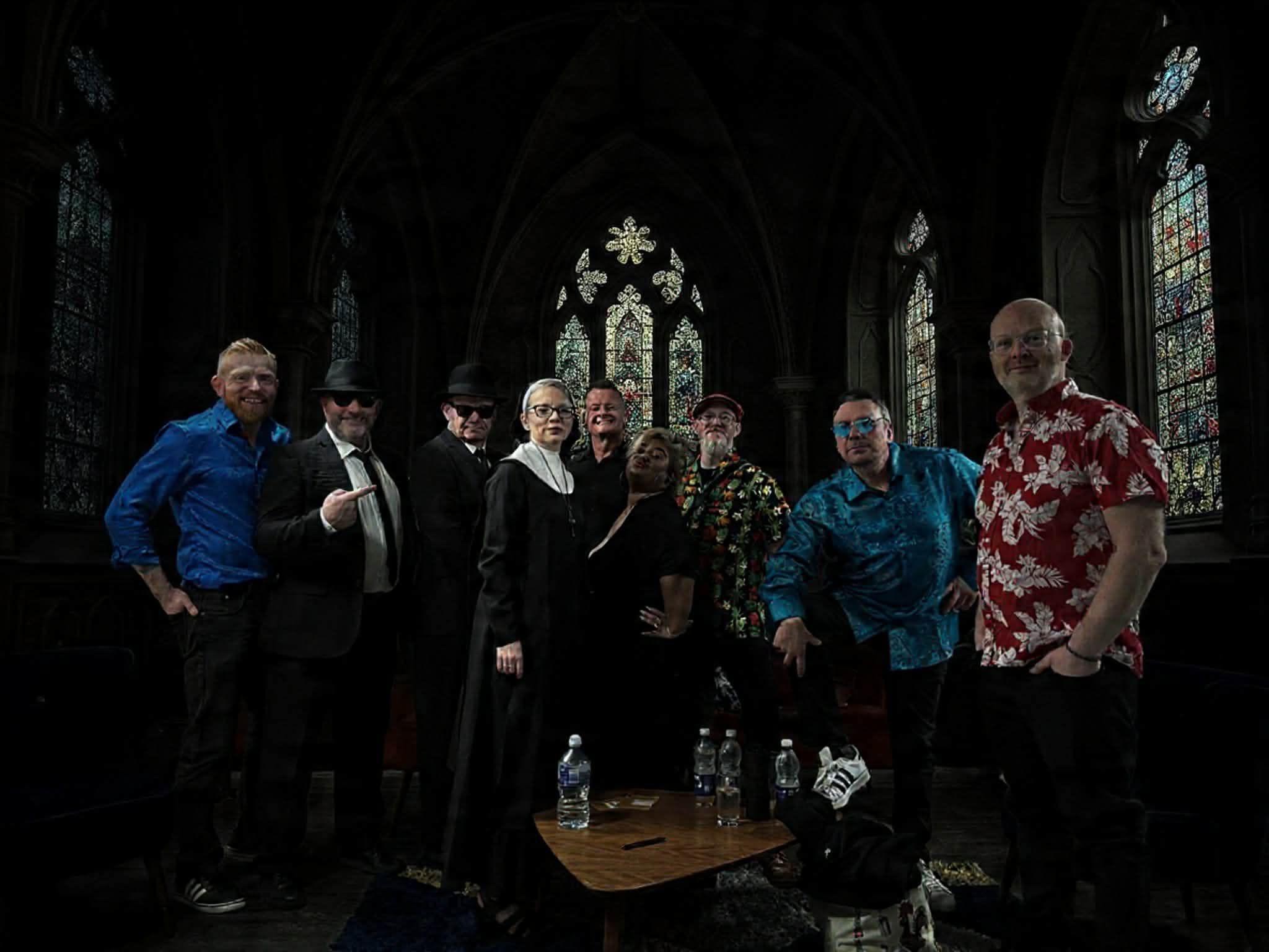The All New Blues and Soul Revue cast in a theatrical venue