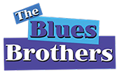 The original logo from the film 'The Blues Brothers'. The Blues Brothers is a licenced trademark not owned by this band.